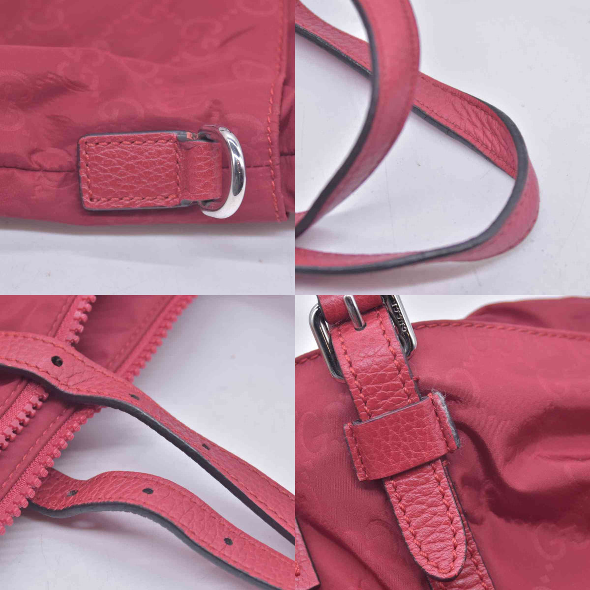 $1150 PRADA Tessuto Nylon Buckle Strap Tote Bag Pink CONSIGNMENT 10021353