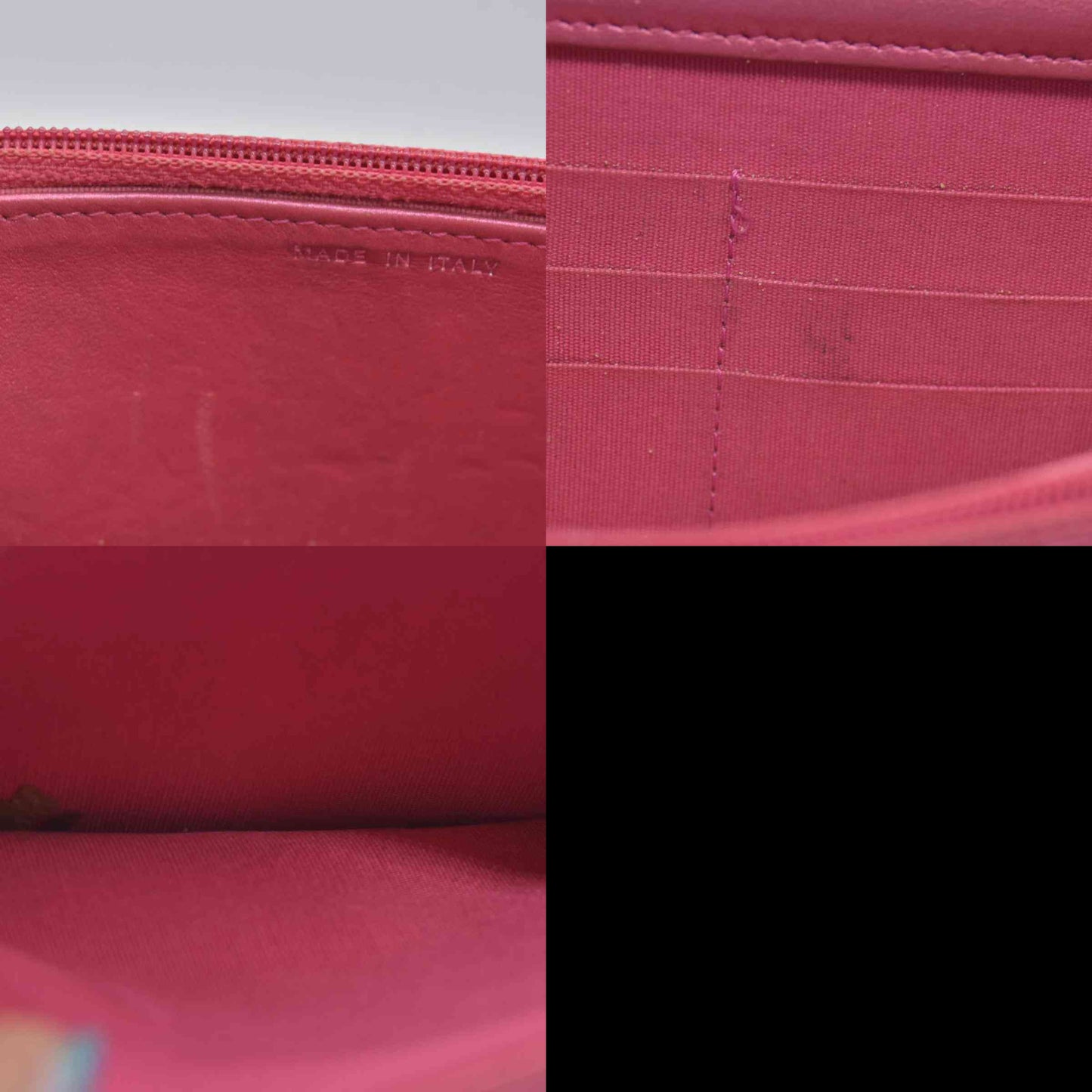 $3350 Chanel Patent Calfskin Quilted Boy Wallet On Chain WOC Fuchsia