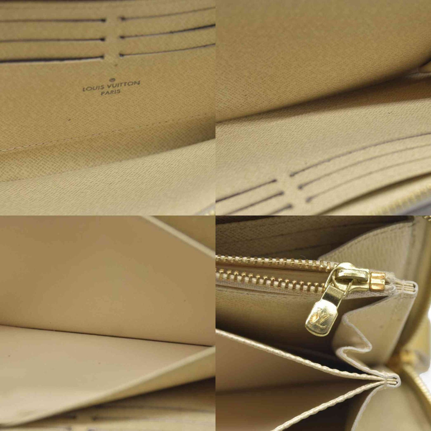 $895 Louis Vuitton  Damier Azur Zippy Wallet SD3196