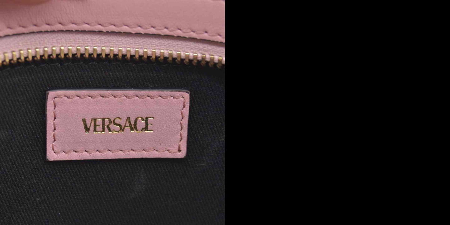 Versace Jacquard Barocco Quilted Medusa Crossbody Pink CONSIGNMENT