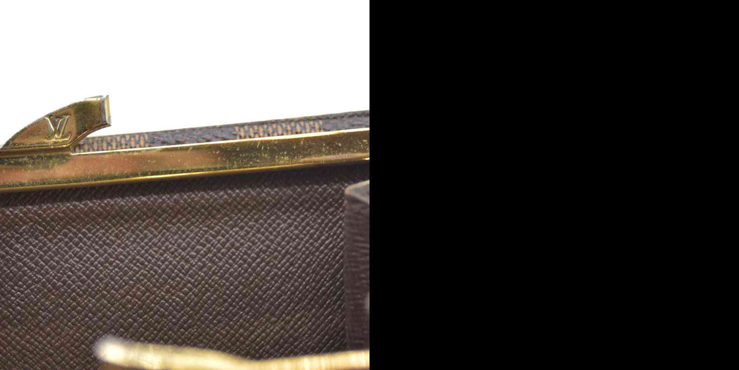 AUCTION $750 Louis Vuitton  Damier Ebene French Purse Wallet TH1004