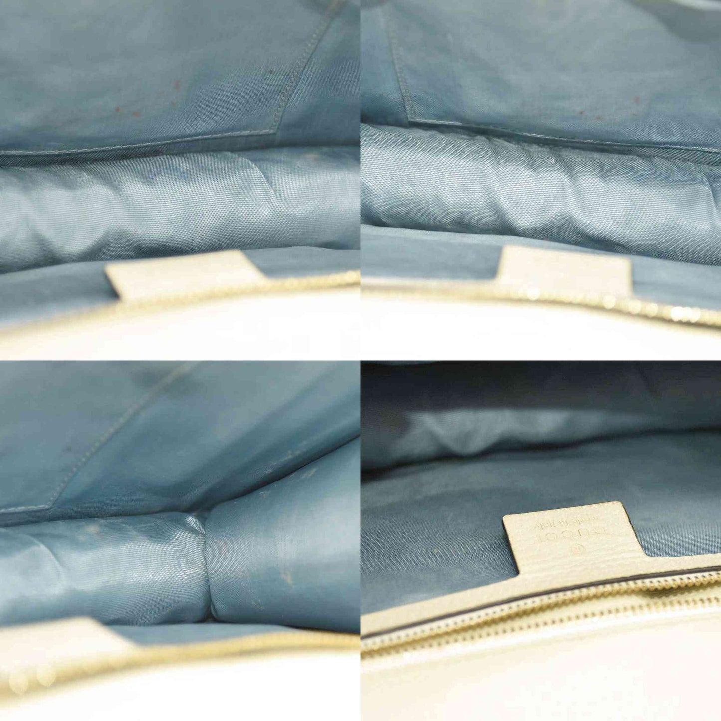 Gucci  Calfskin Small Sylvie Shoulder Bag Off White