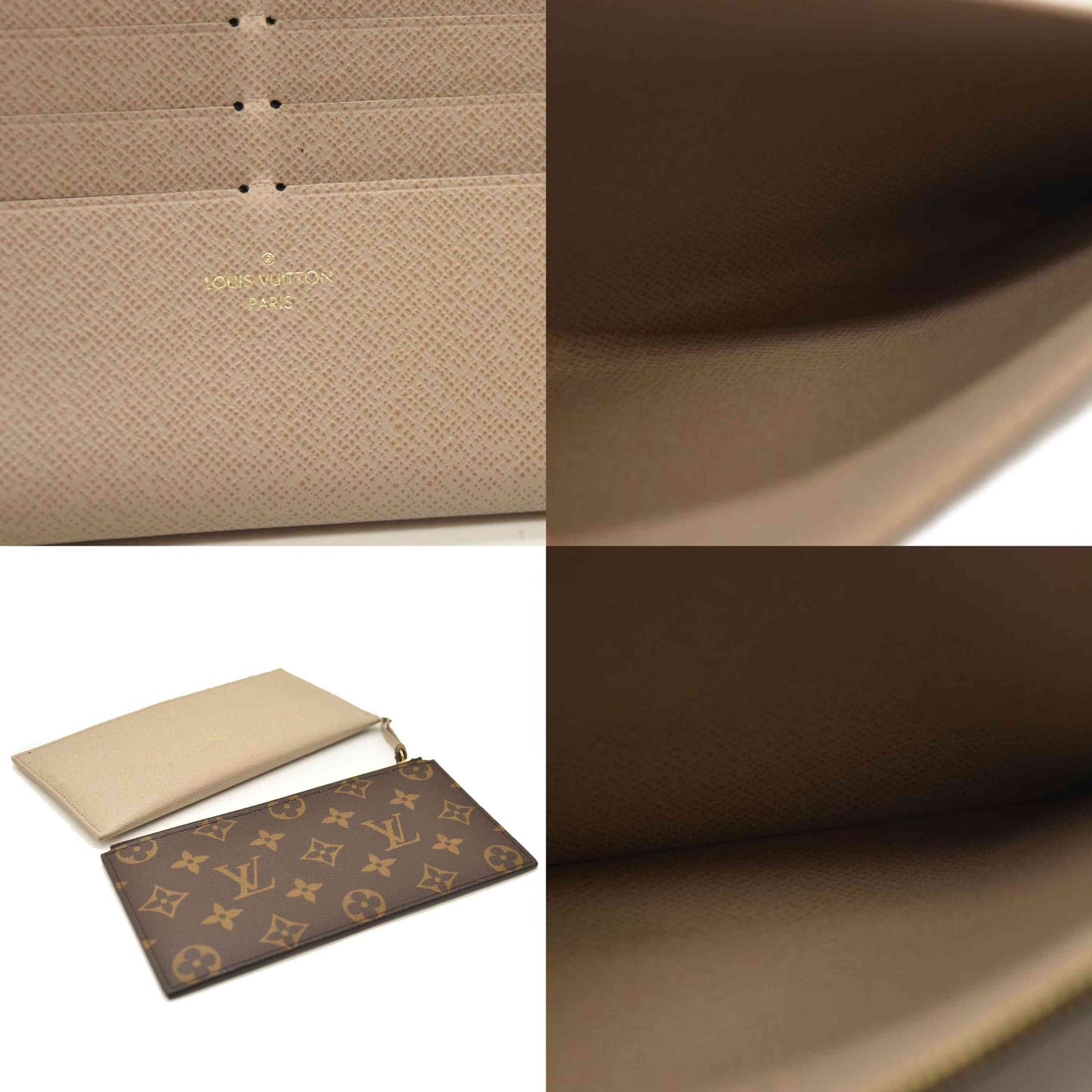 LOUIS VUITTON  Epi Felicie Pochette Chain Wallet Galet RFID