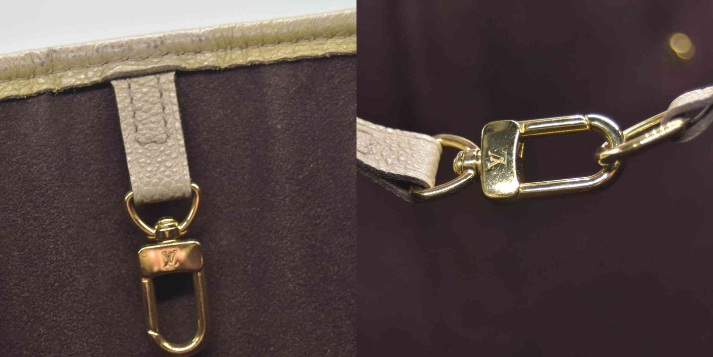$2710 Louis Vuitton  Empreinte Monogram Giant Neverfull MM Tourterelle Tote