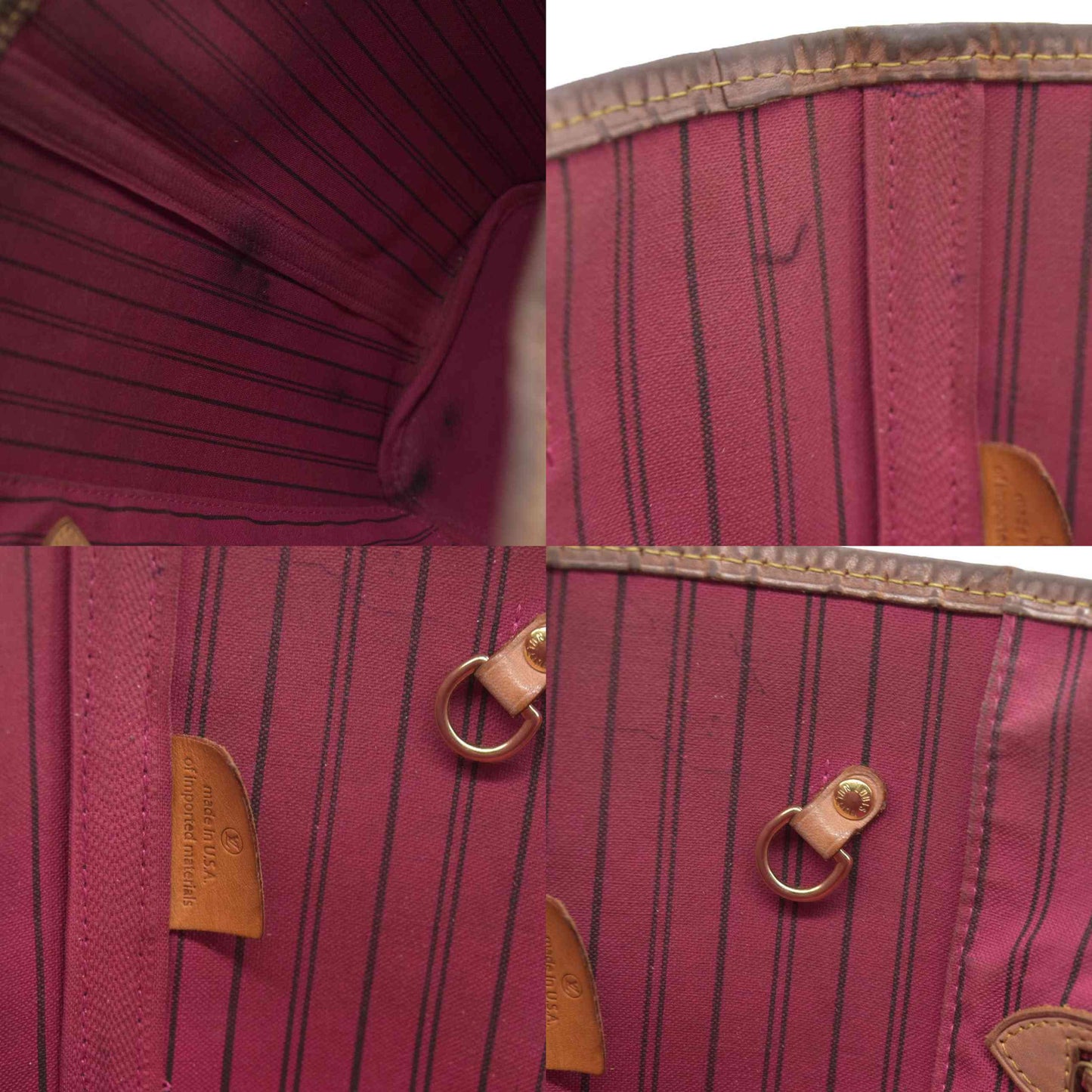 $2170 Louis Vuitton  Monogram Neo Neverfull MM Fuchsia