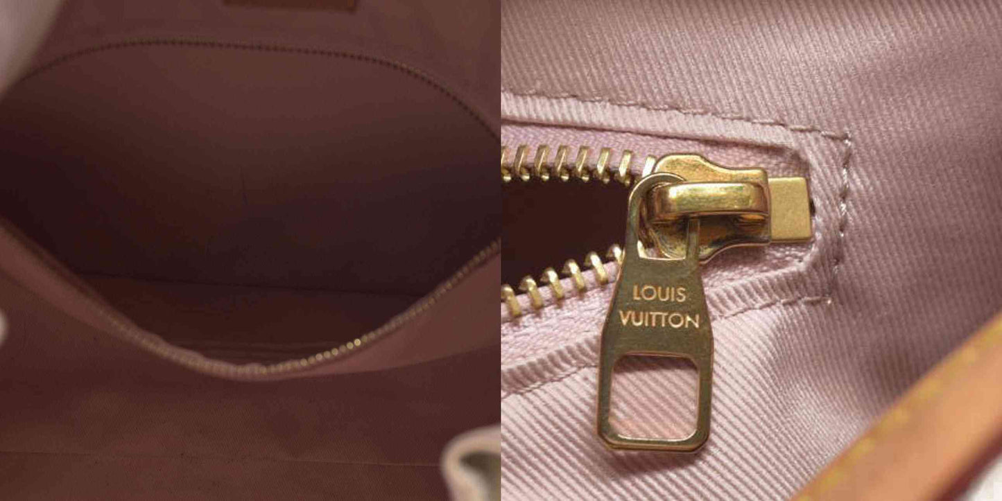 Louis Vuitton Graceful Mm Rose Ballerine White Damier Azur Canvas Tote