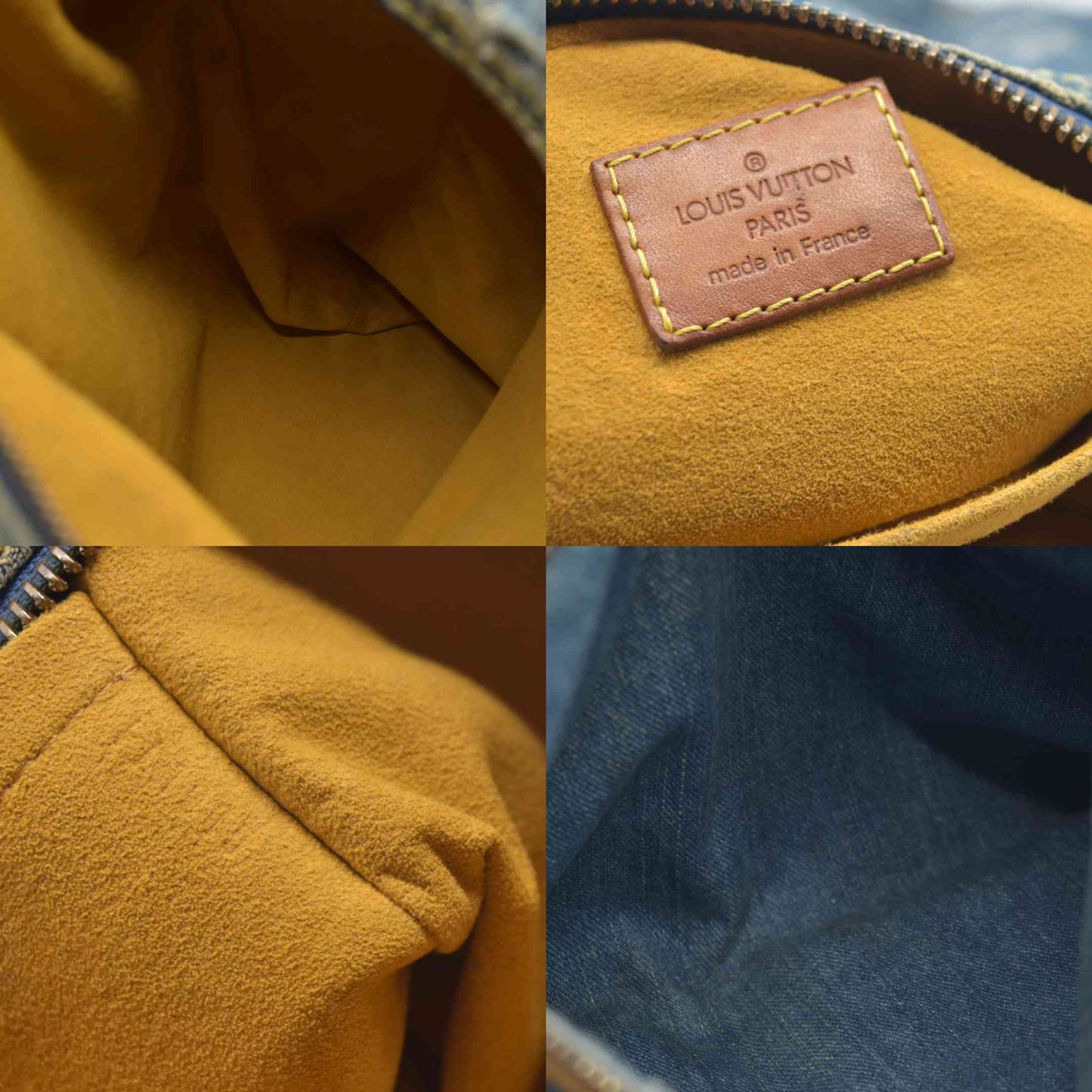 $2280 Louis Vuitton Denim Baggy GM Blue DAMAGED CONSIGNMENT 2005