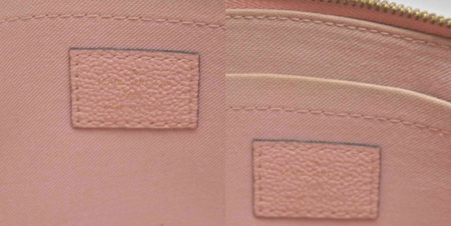 $970 Louis Vuitton Empreinte Daily Pouch Rose Poudre