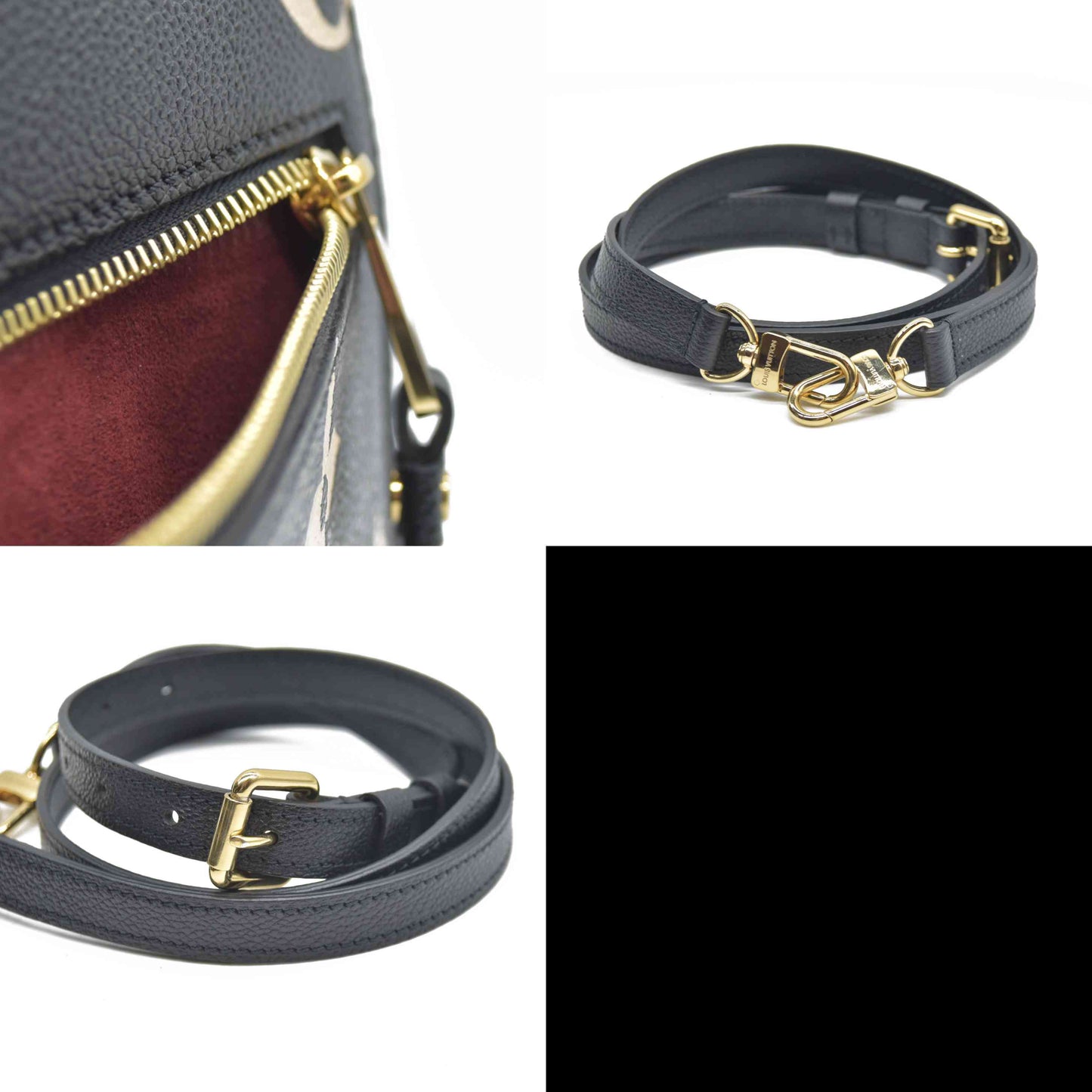 $3150 Louis Vuitton Empreinte Monogram Giant Pochette Metis Black Beige Bicolor CONSIGNMENT