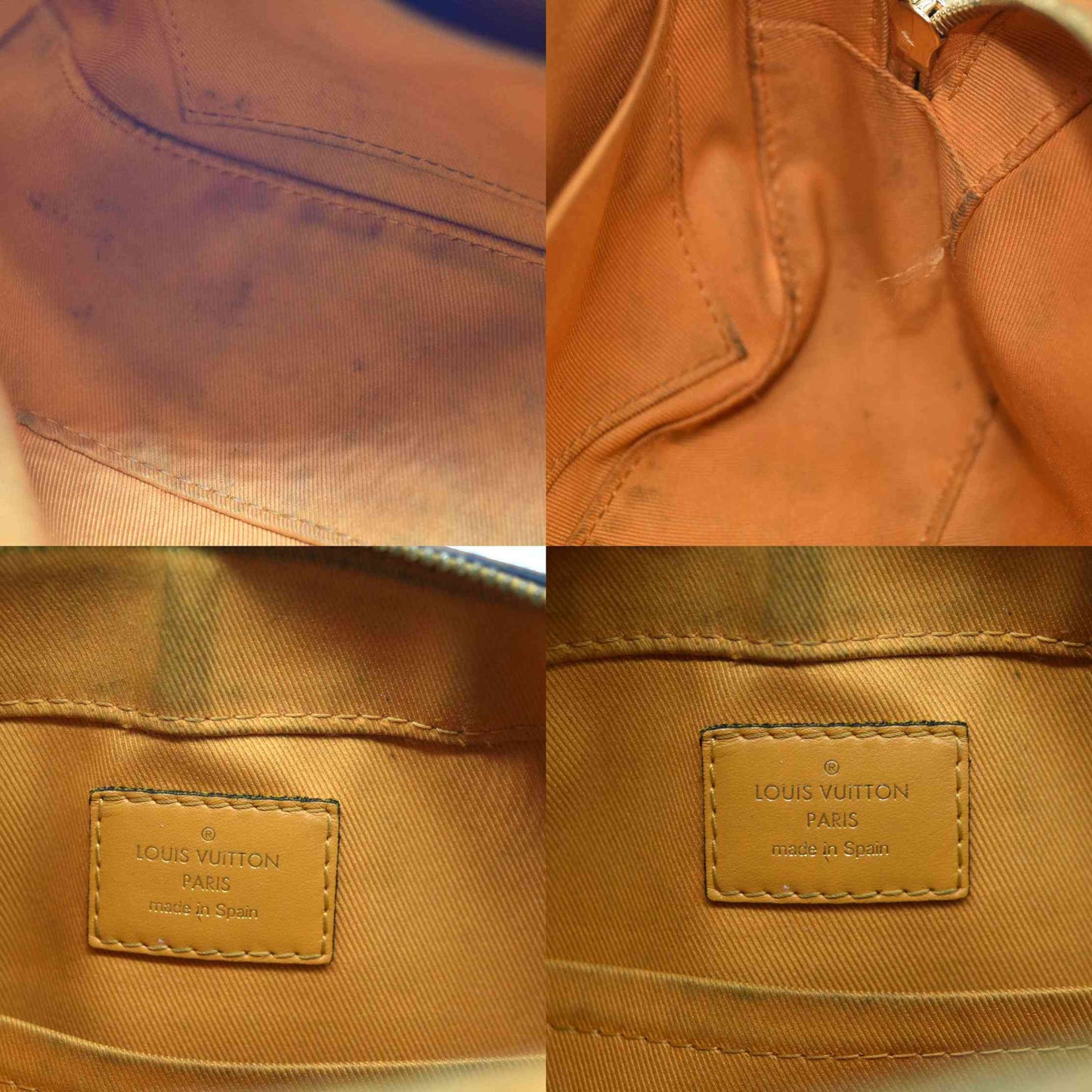 Louis Vuitton  Damier Ebene Santa Monica Safran