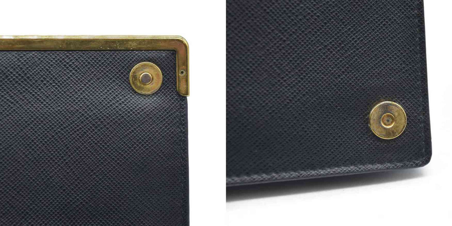 AUCTION $1450 Prada Saffiano Mini Cahier Crossbody Bag Black