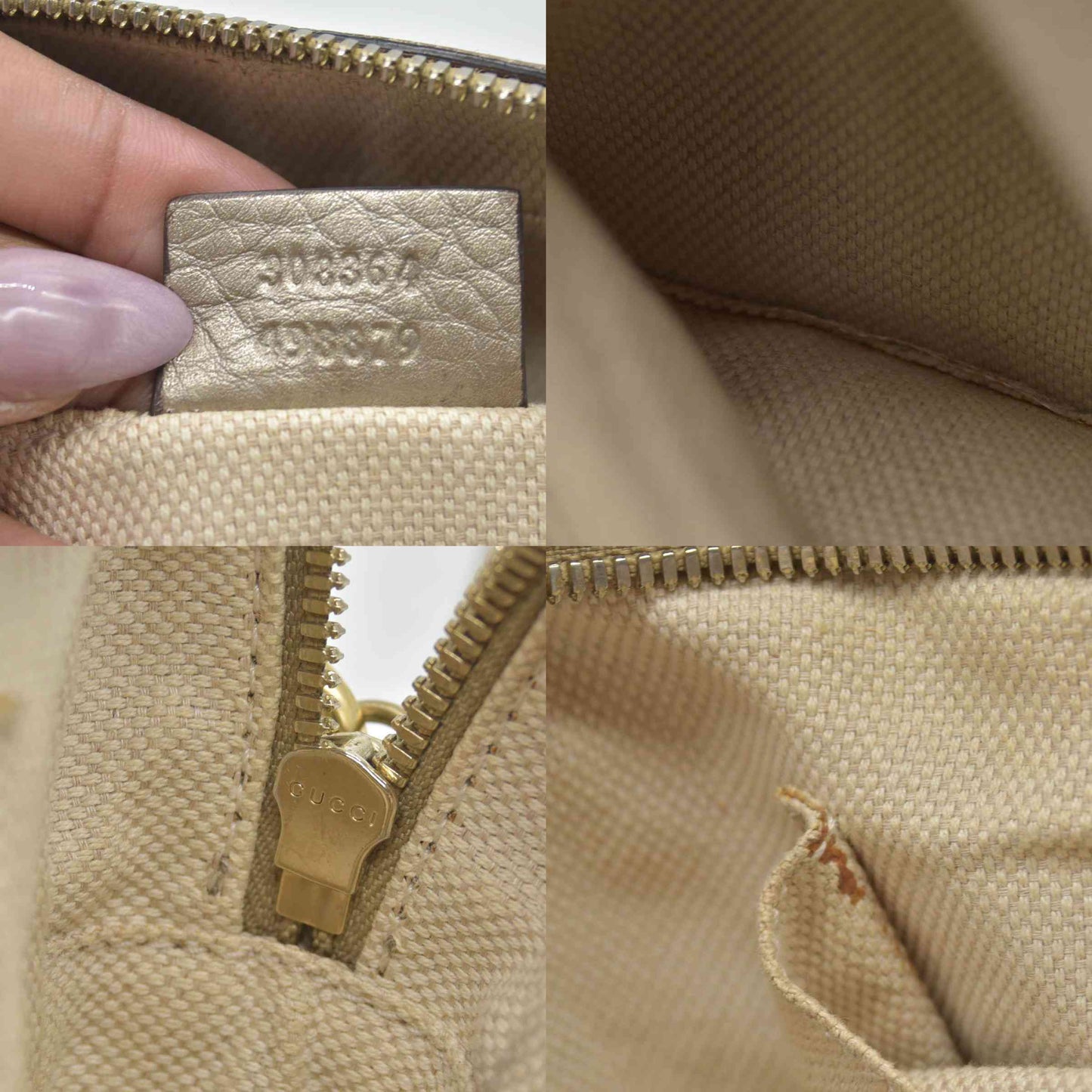 Gucci Gold Leather Small Soho Disco Crossbody Bag