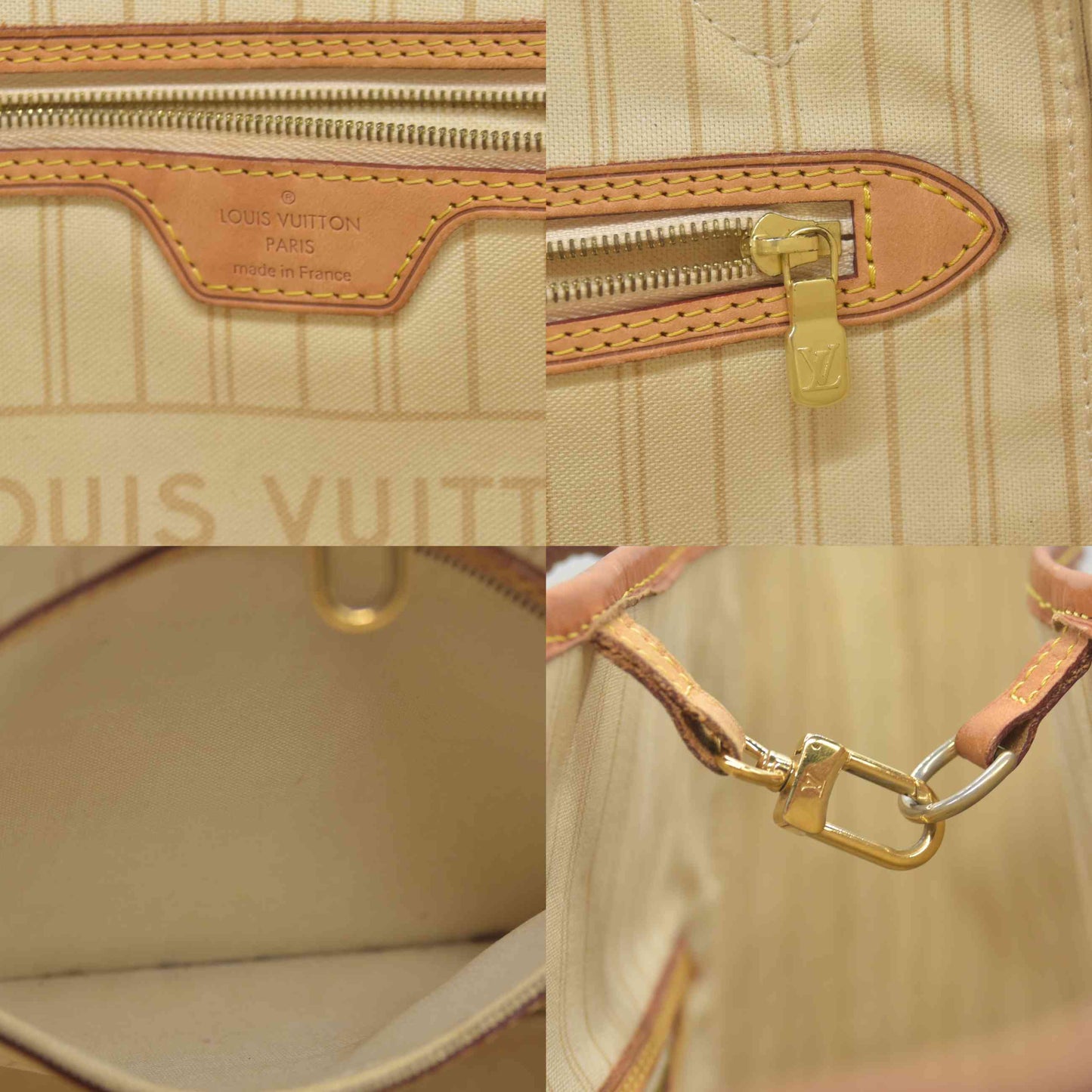 $2130 2014 Louis Vuitton  Damier Azur Neverfull MM AR1134