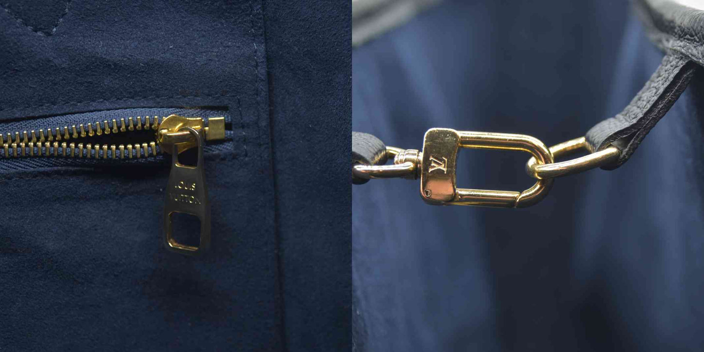 AUCTION $2940 Louis Vuitton LV Monogram Neverfull  MM Empreinte Black