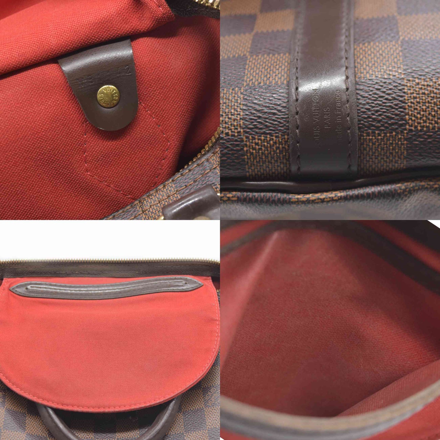 AUCTION $1980 Louis Vuitton  Damier Ebene Speedy Bandouliere 30