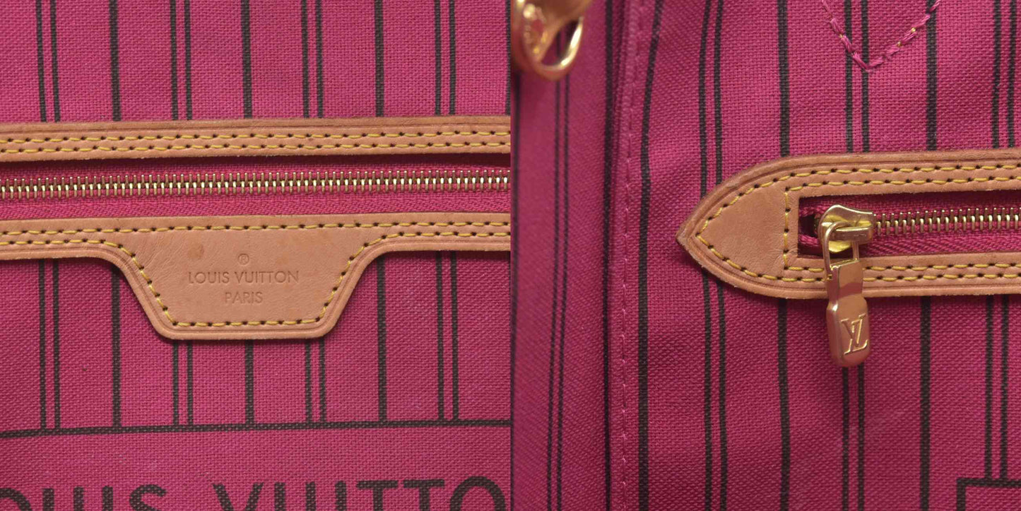 $2170 RFID Louis Vuitton Monogram Neo Neverfull MM Pivoine
