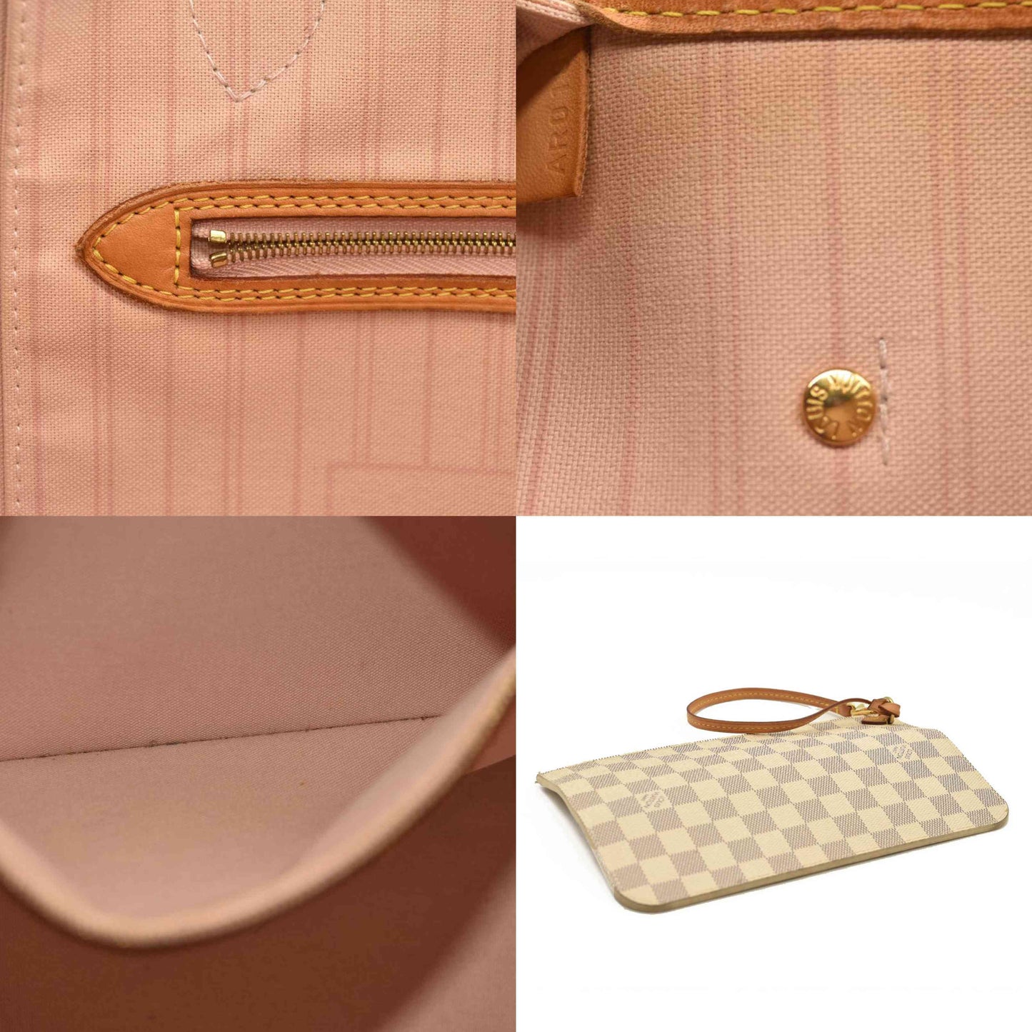 Louis Vuitton  Damier Azur Neo Neverfull MM Rose Ballerine