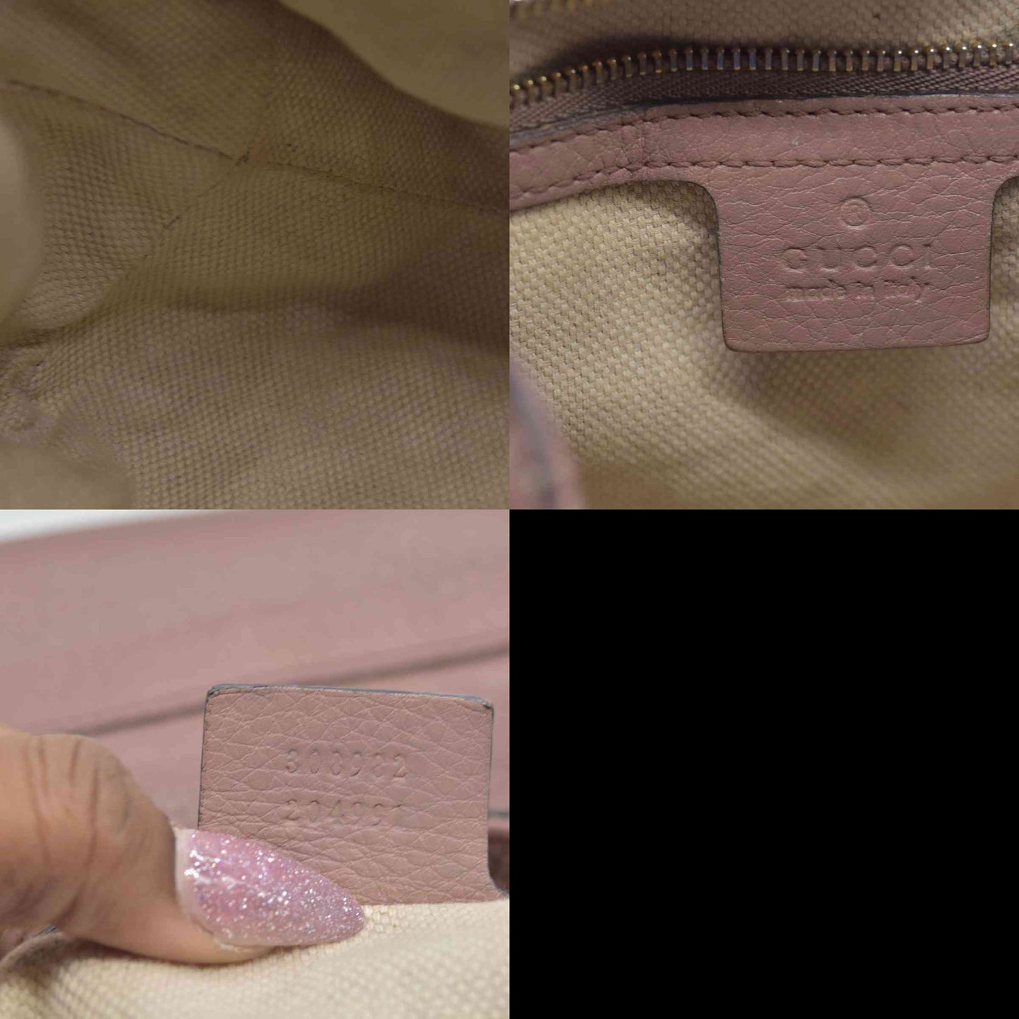 $1980 Gucci Pebbled Calfskin Medium Soho Chain Shoulder Bag Antique Rose