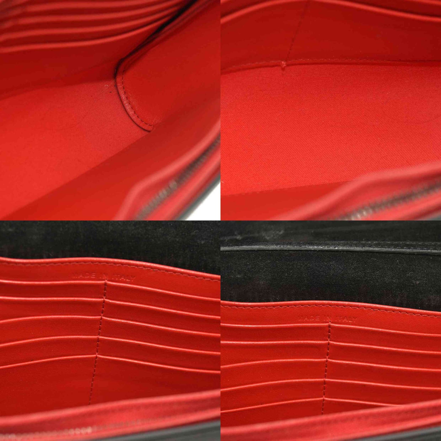 Christian Louboutin  Calfskin Pailette Spikes Paloma Clutch Black