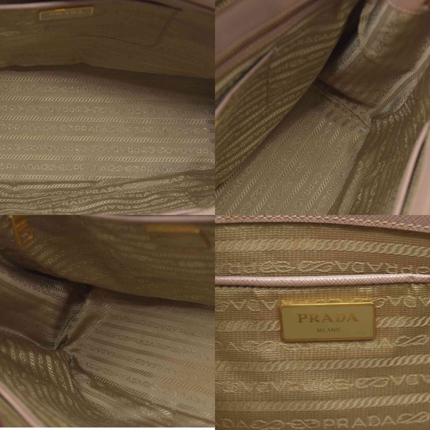 $4500  Prada  Saffiano Medium Galleria Double Zip Tote Cammeo
