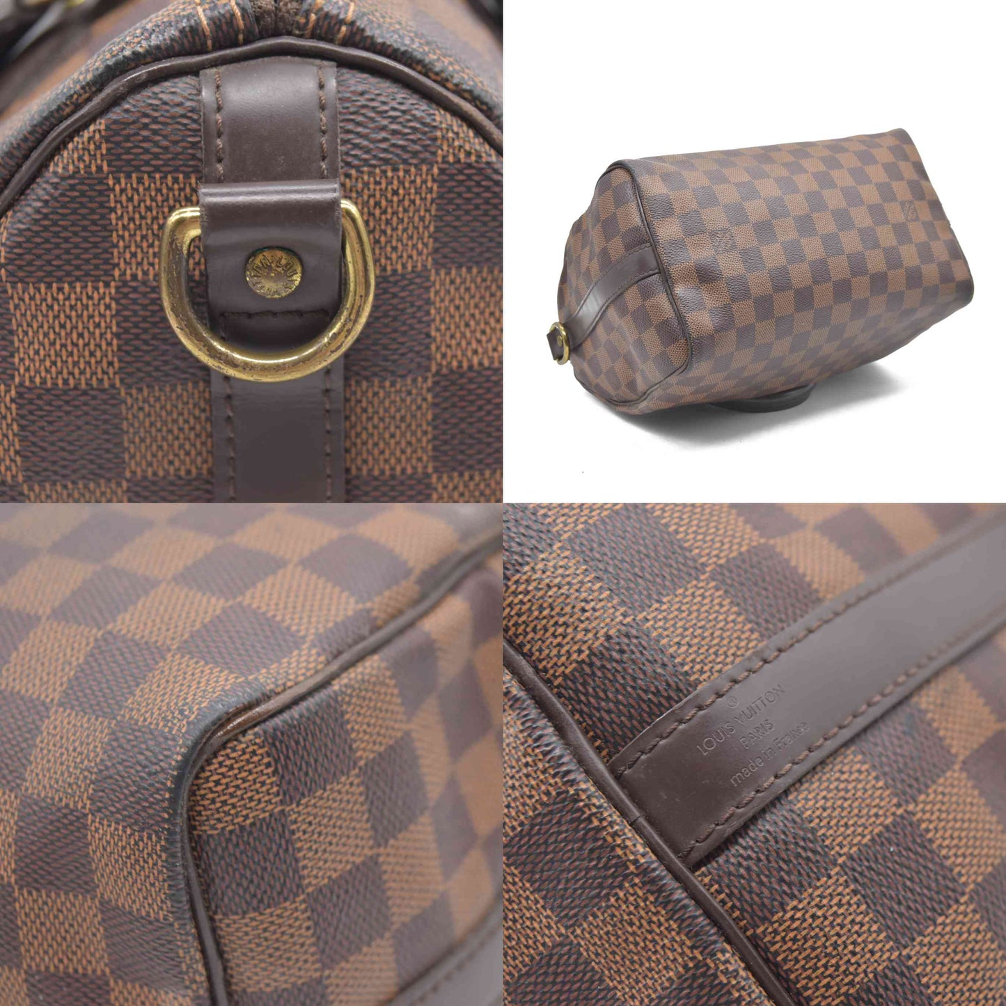$1940 Louis Vuitton Damier Ebene Speedy Bandouliere 25 MB4127