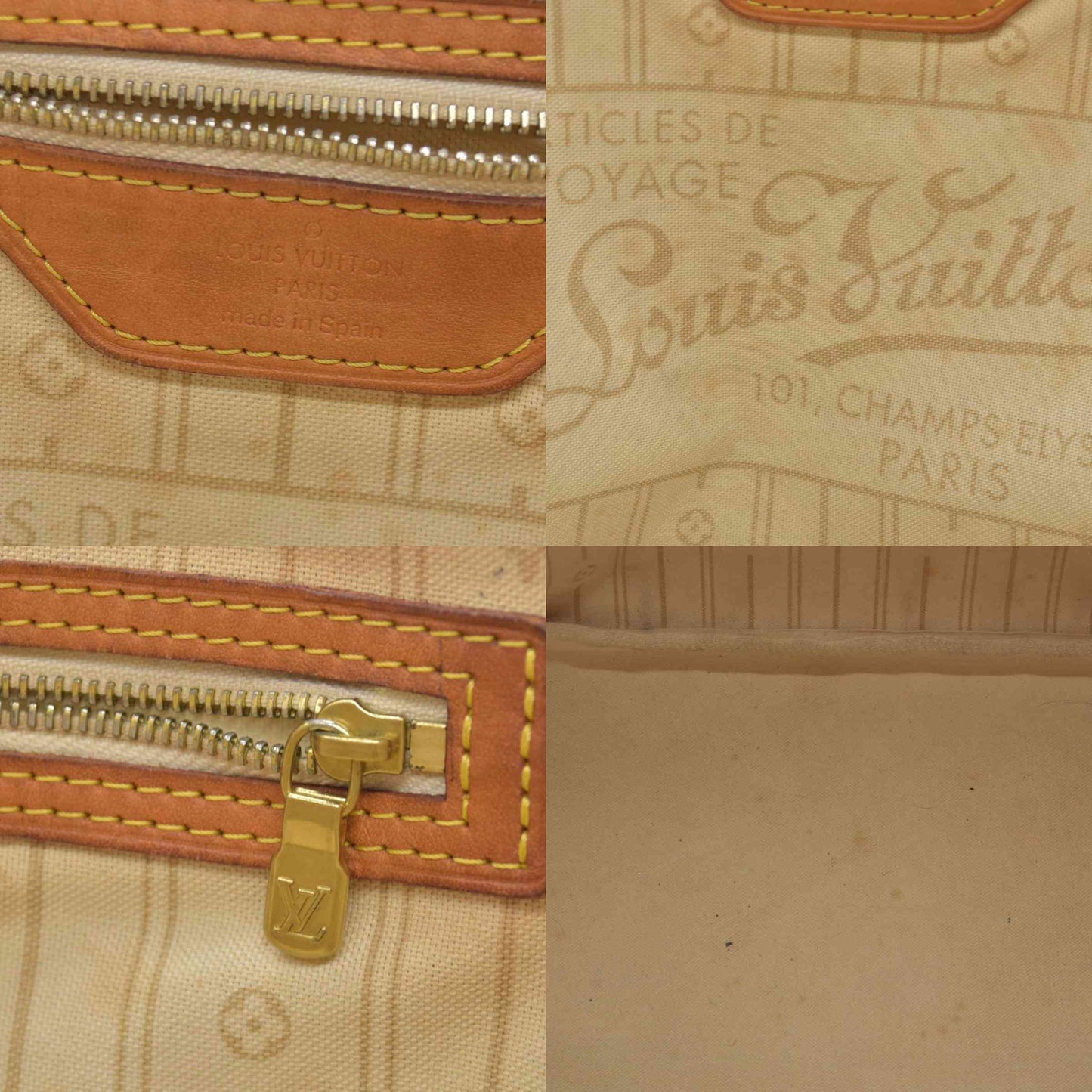 $2130 2011 Louis Vuitton  Damier Azur Neverfull MM CA5111