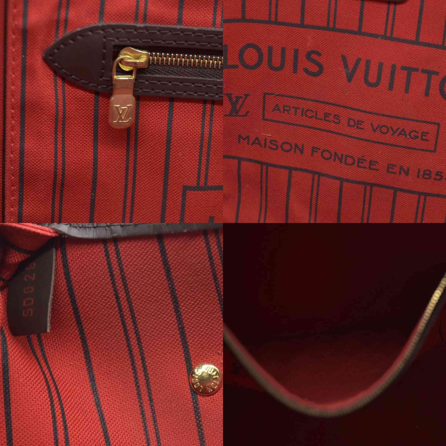 $2130 Louis Vuitton 2020 Damier Ebene Neverfull MM