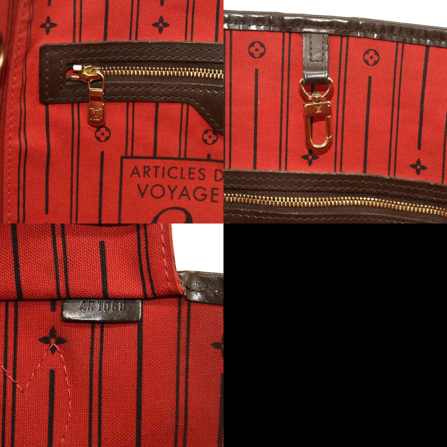 LOUIS VUITTON Damier Ebene Neo Neverfull MM  AR1068