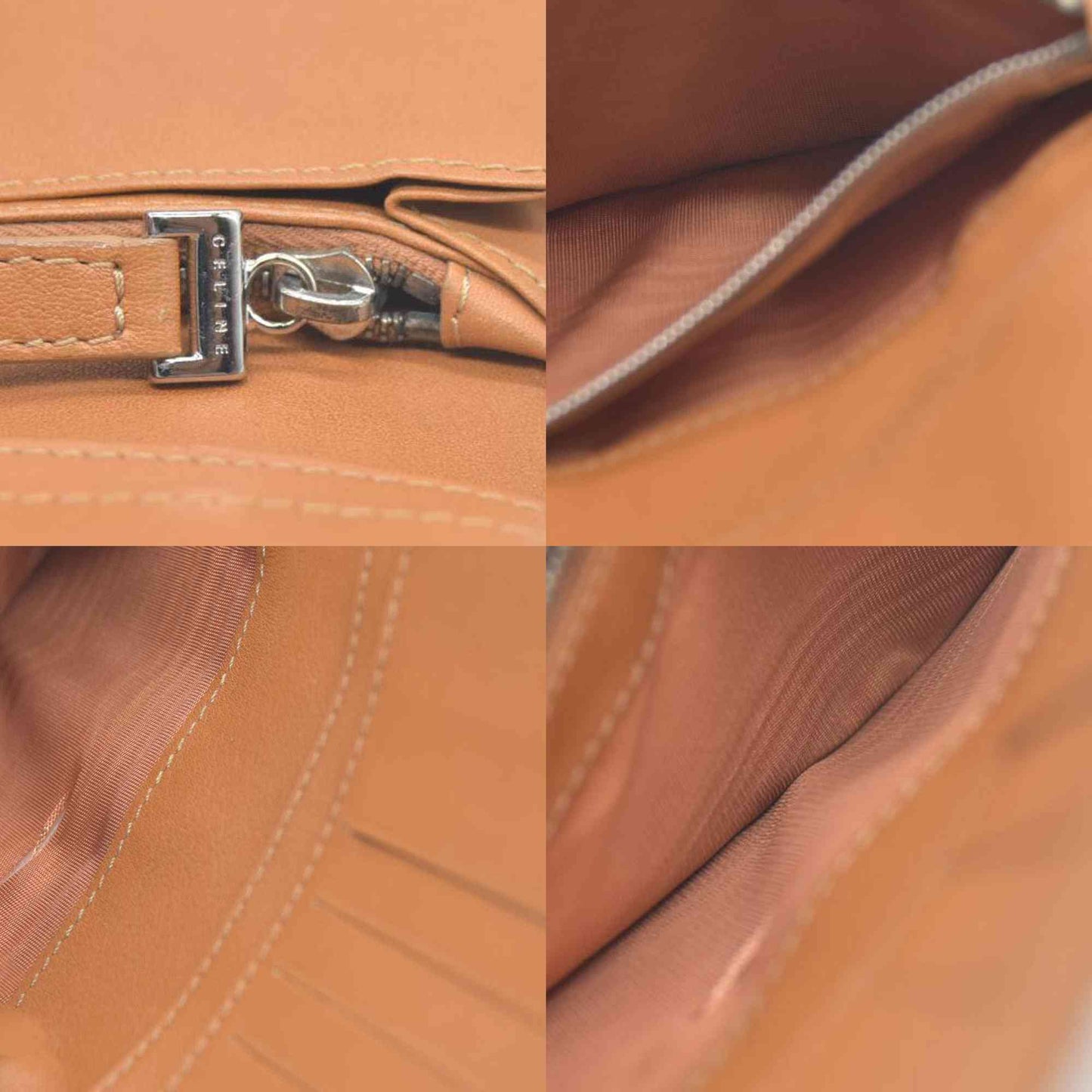 CELINE Horse Carriage C PVC Long Bifold Wallet Beige