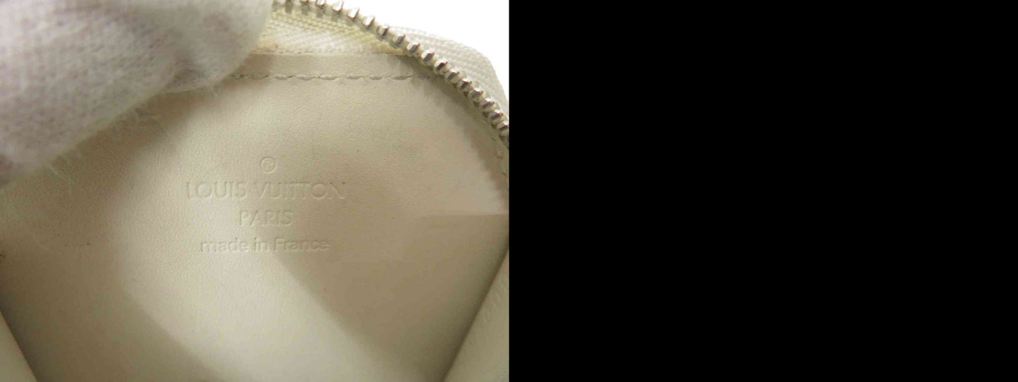 $550 2009 LOUIS VUITTON Vernis Porte-Monnaie Flocon MM Perle SN3009