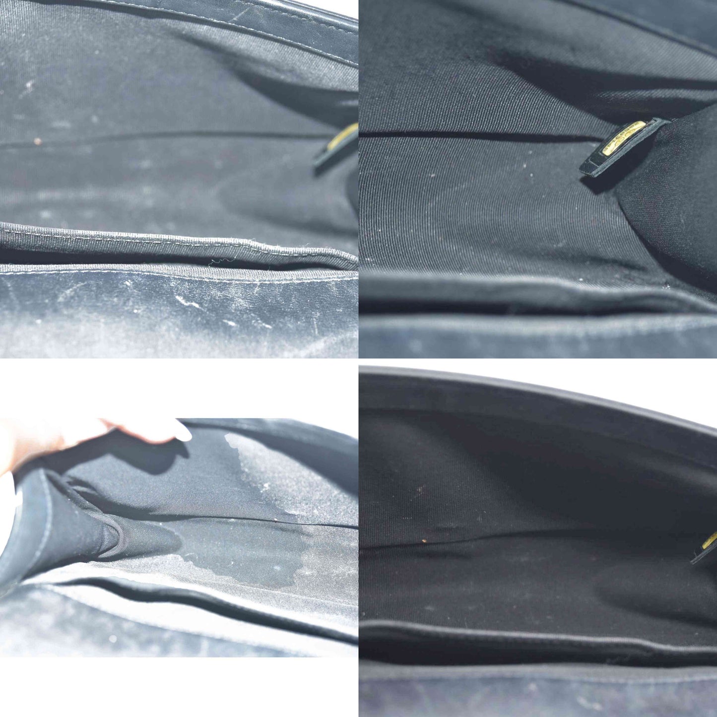 Chanel  Patent Calfskin Quilted Medium Plexiglass Boy Flap Black