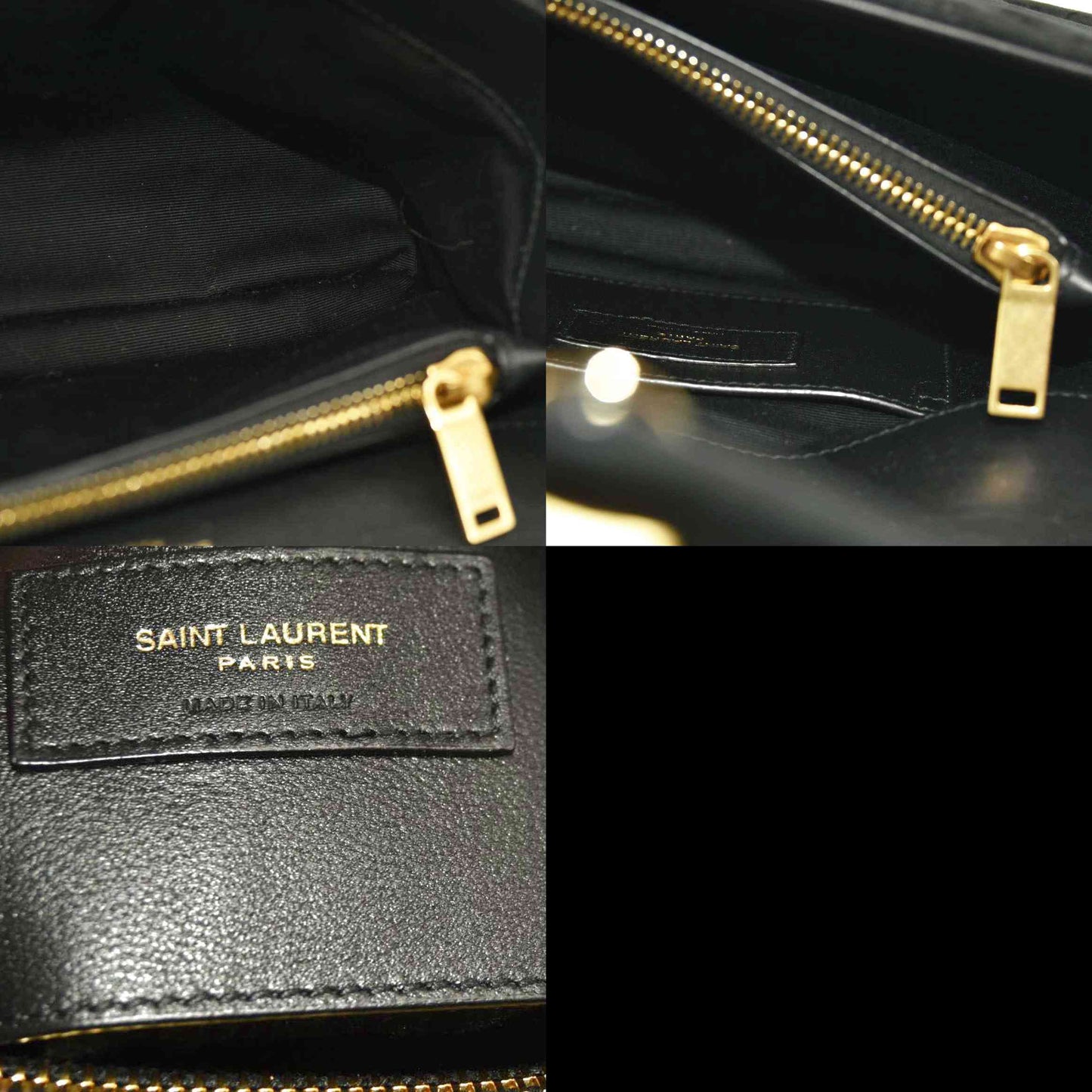 Saint Laurent  Suede Matelasse Chevron Monogram Medium College Bag Black