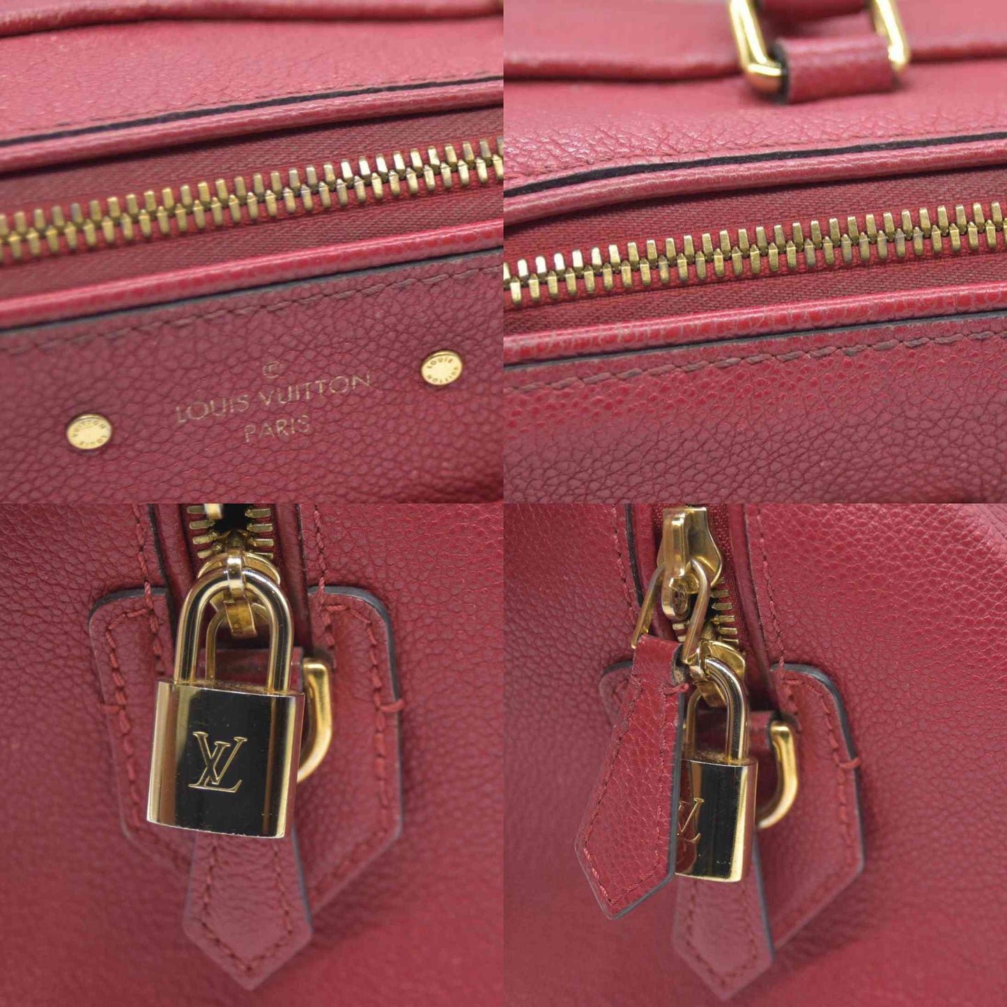 $2930 Louis Vuitton  Empreinte Speedy Bandouliere 25 NM Scarlet DU1149