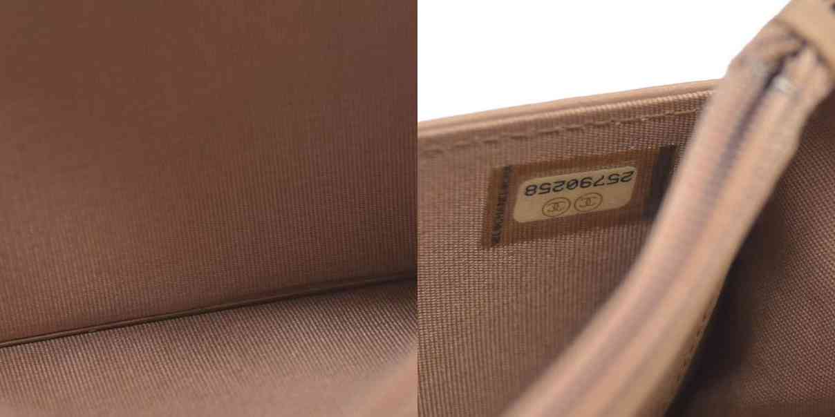 $3575 Chanel Caviar Quilted Boy Wallet On Chain WOC Dark Beige