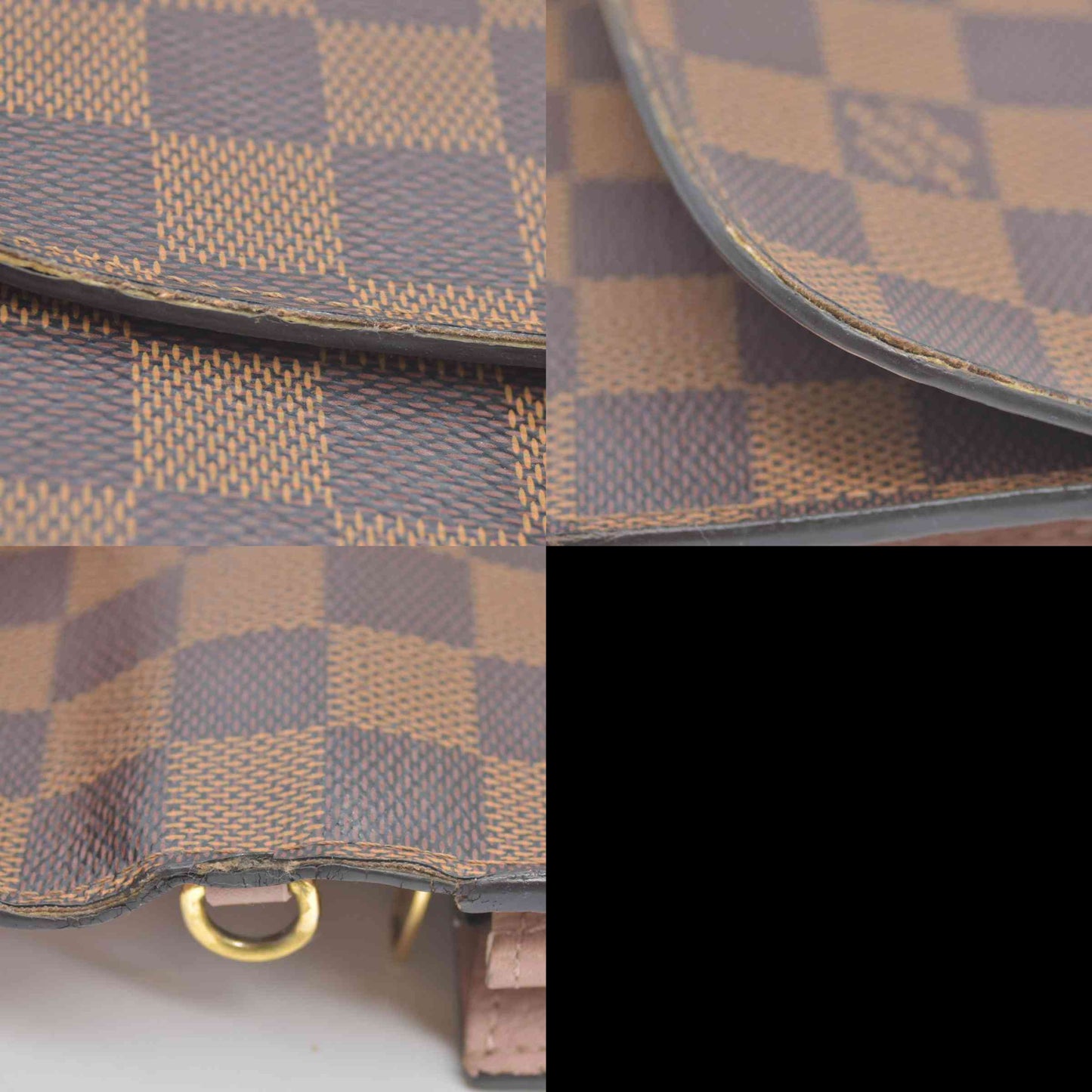 $1580 2018 Louis Vuitton Damier Ebene Croisette Wallet on Chain MI1178