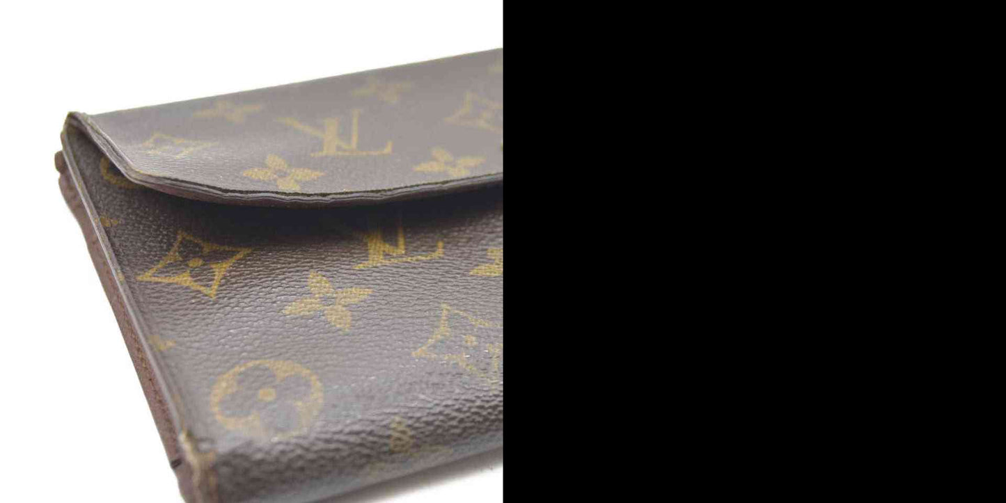 Louis Vuitton Monogram Pochette Passeport Trifold Wallet Brown CA0065