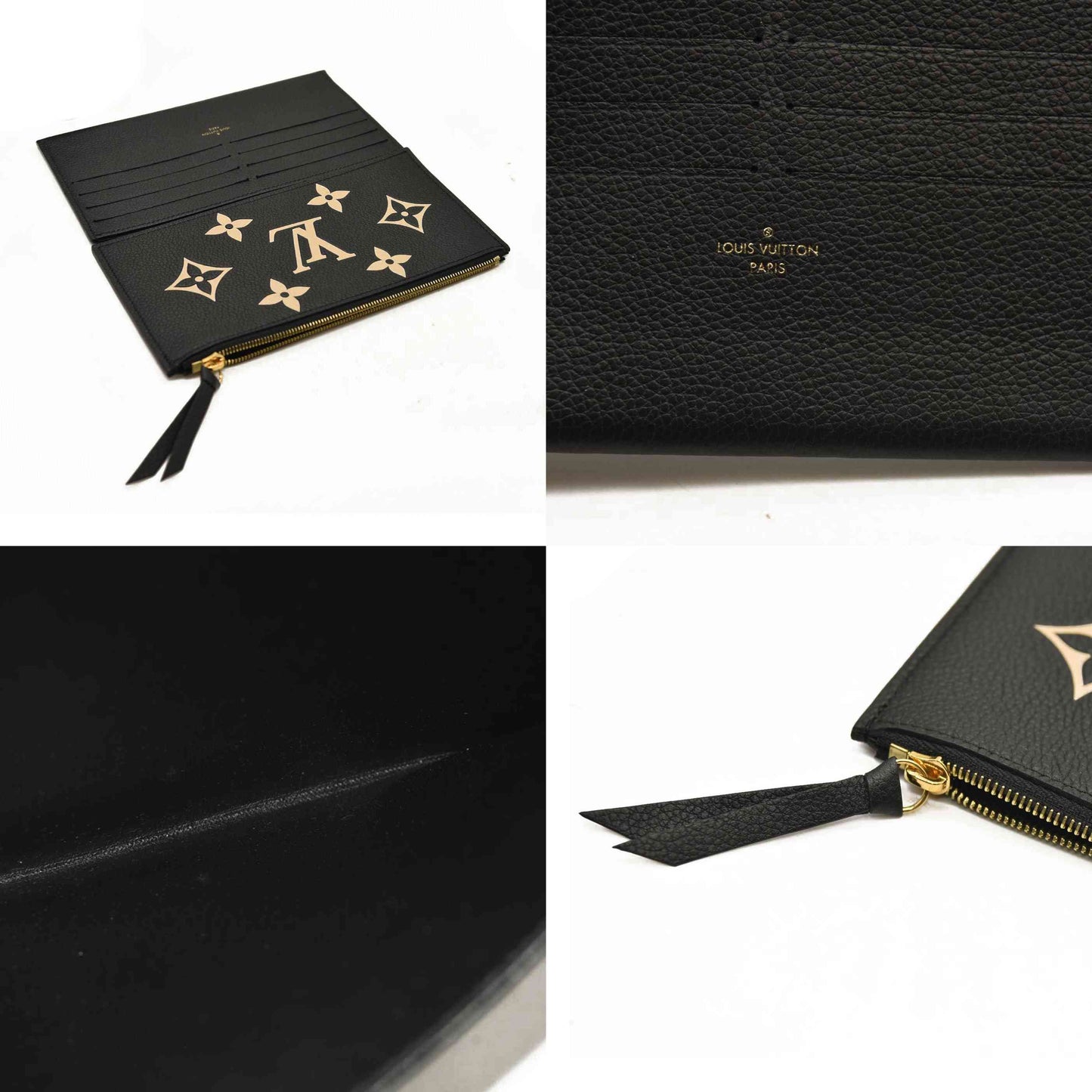 LOUIS VUITTON  Empreinte Monogram Giant Felicie Pochette Black Beige