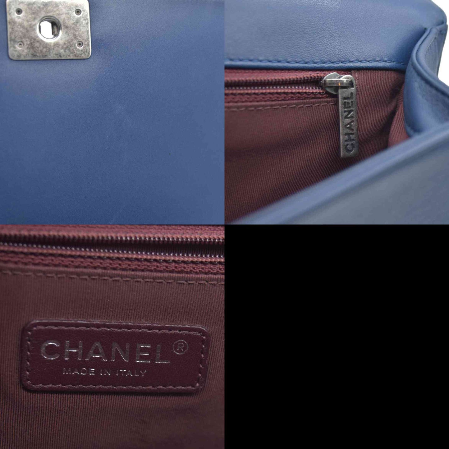 $7000 Chanel Boy Flap Bag Chevron Wrinkled Lambskin New Medium