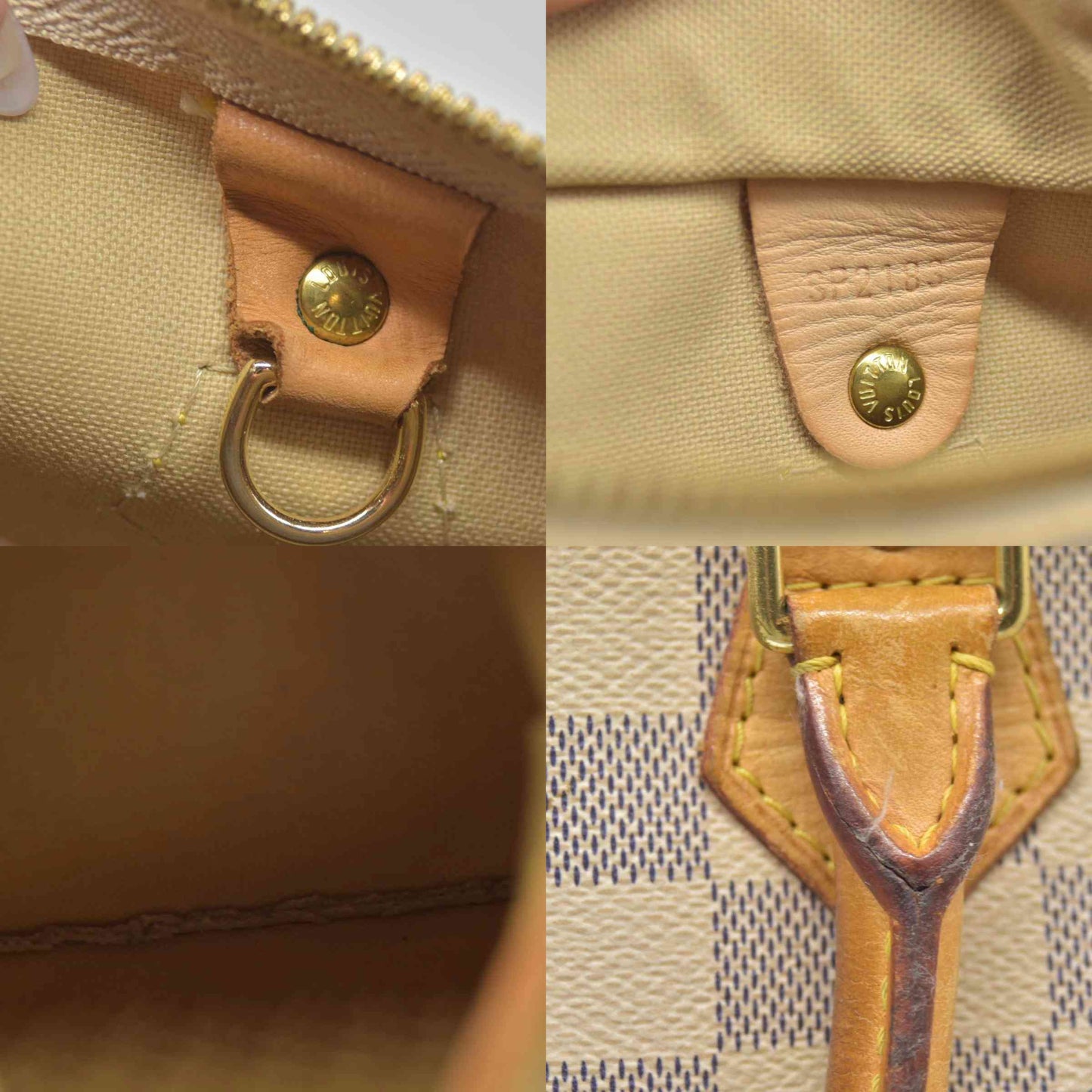 $1980 Louis Vuitton Damier Azur Speedy Bandouliere 30 SP2183 2013