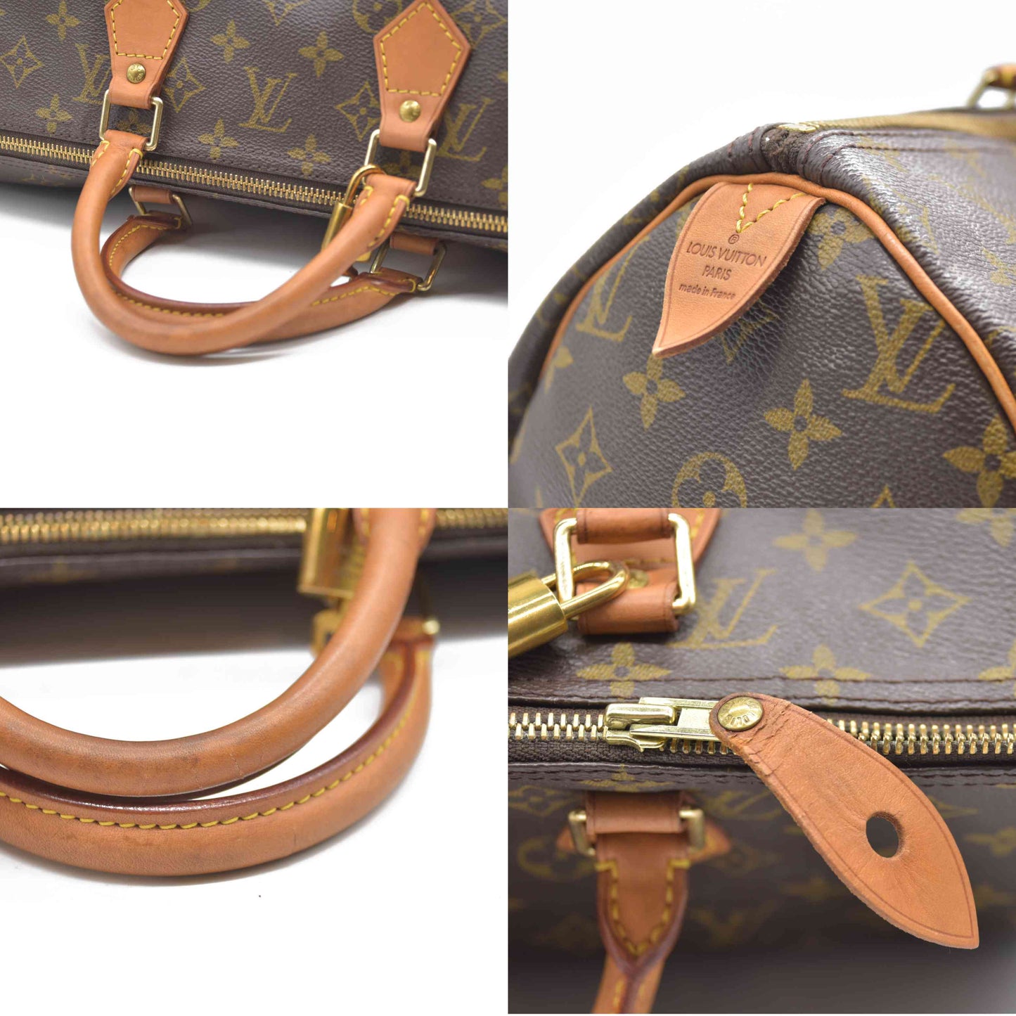 $1660 Louis Vuitton LV Hand Bag Speedy 35 Brown Monogram CONSIGNMENT AUCTION MB0011