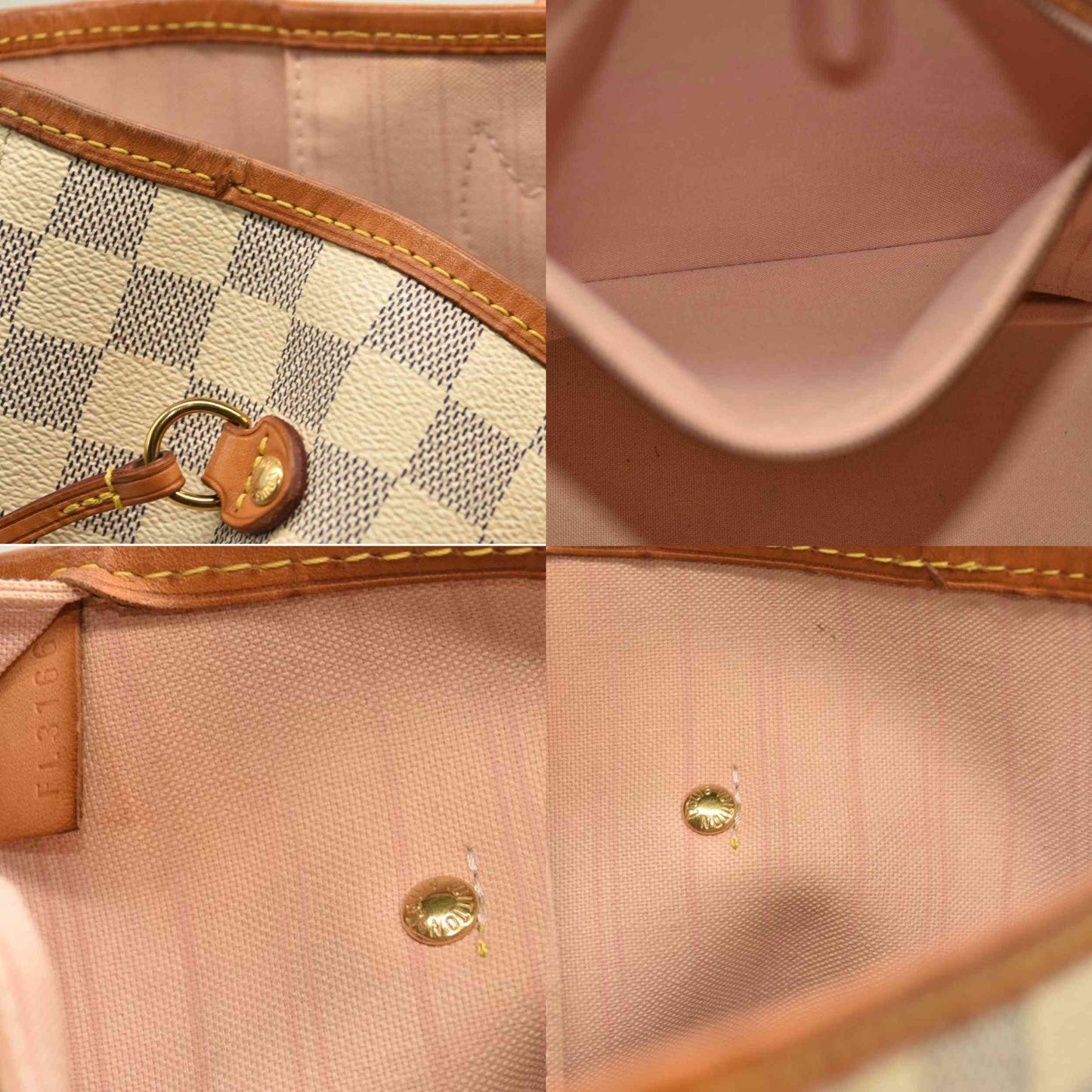 LOUIS VUITTON  Damier Azur Neverfull MM FL3166