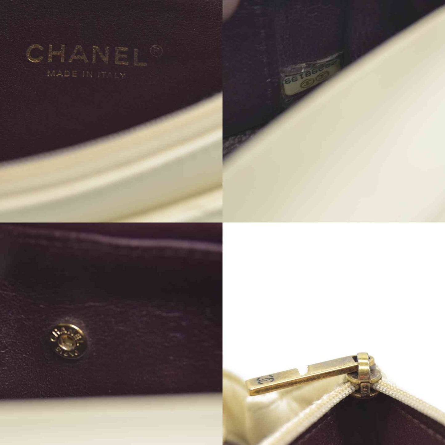 2016 $3400 Chanel Ivory Chevron Quilted Leather Paris-Seoul Coco Envelope Small Crossbody Bag