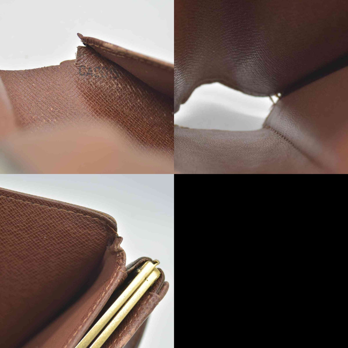 $750 2005 Louis Vuitton Kisslock French Wallet CA0015