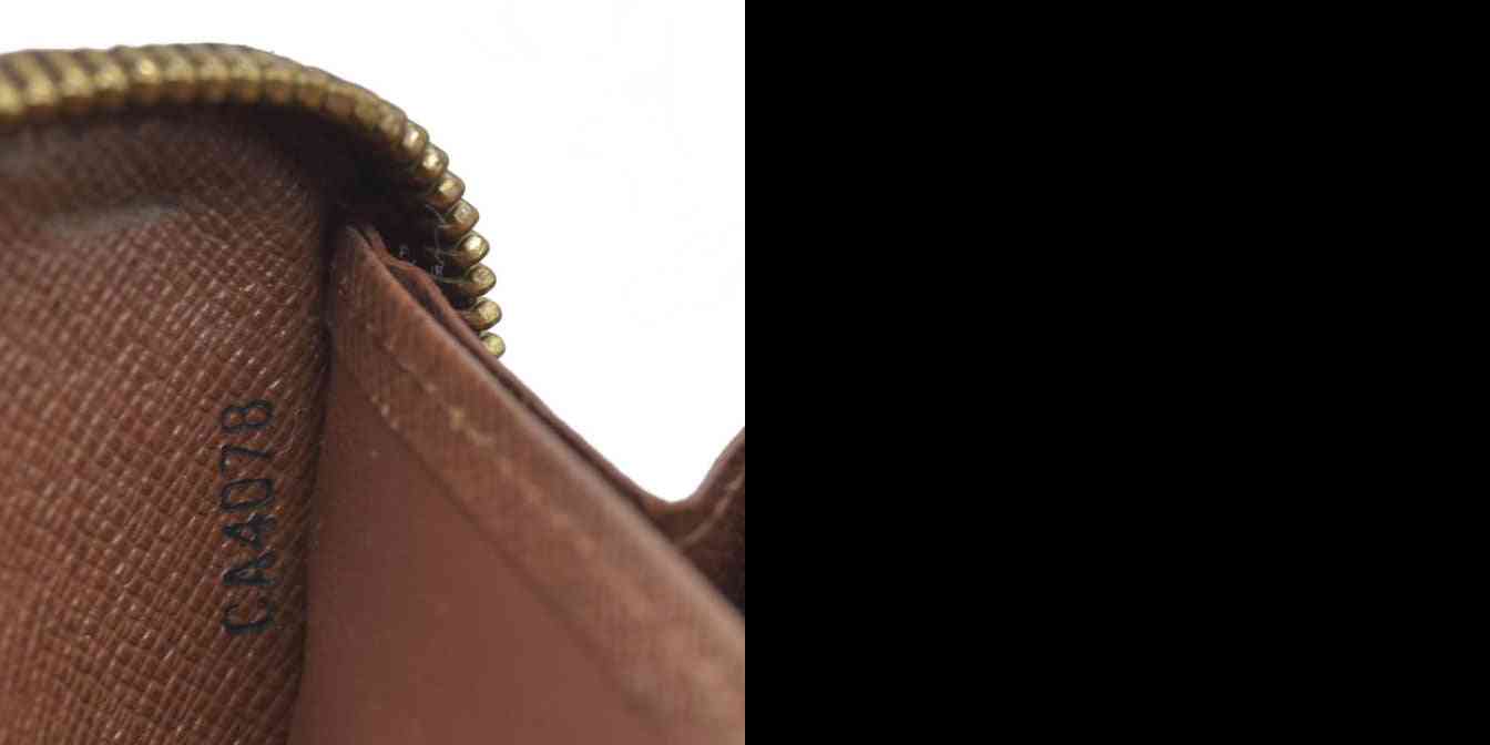 $915 Louis Vuitton Monogram Zippy Zip Around Long Wallet Purse Brown CA4078