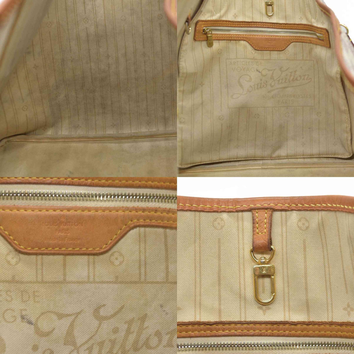 $2240 LOUIS VUITTON Damier Azur Neverfull GM TH5019