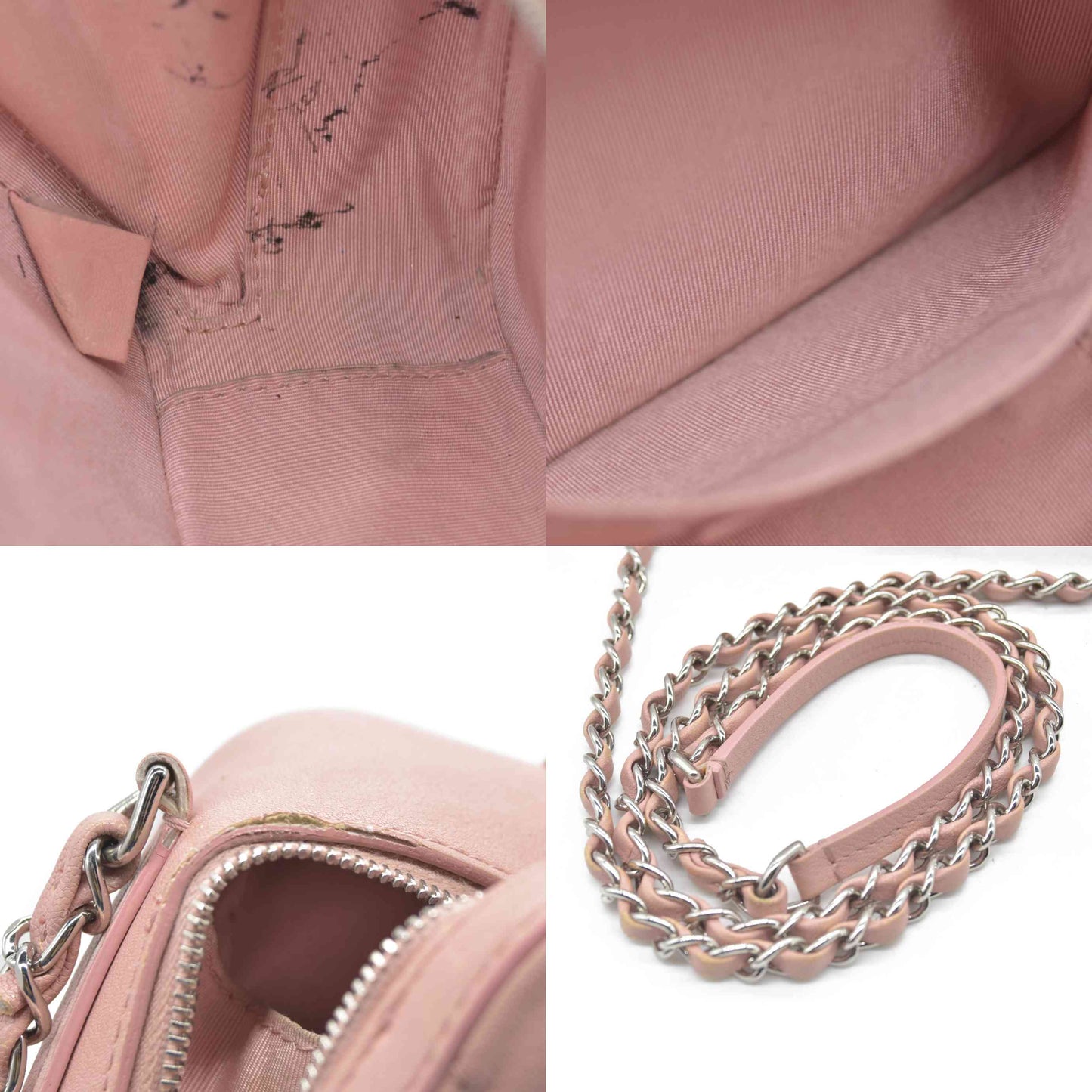 $4200 Chanel Lambskin Quilted Mini CC Box Camera Bag Pink