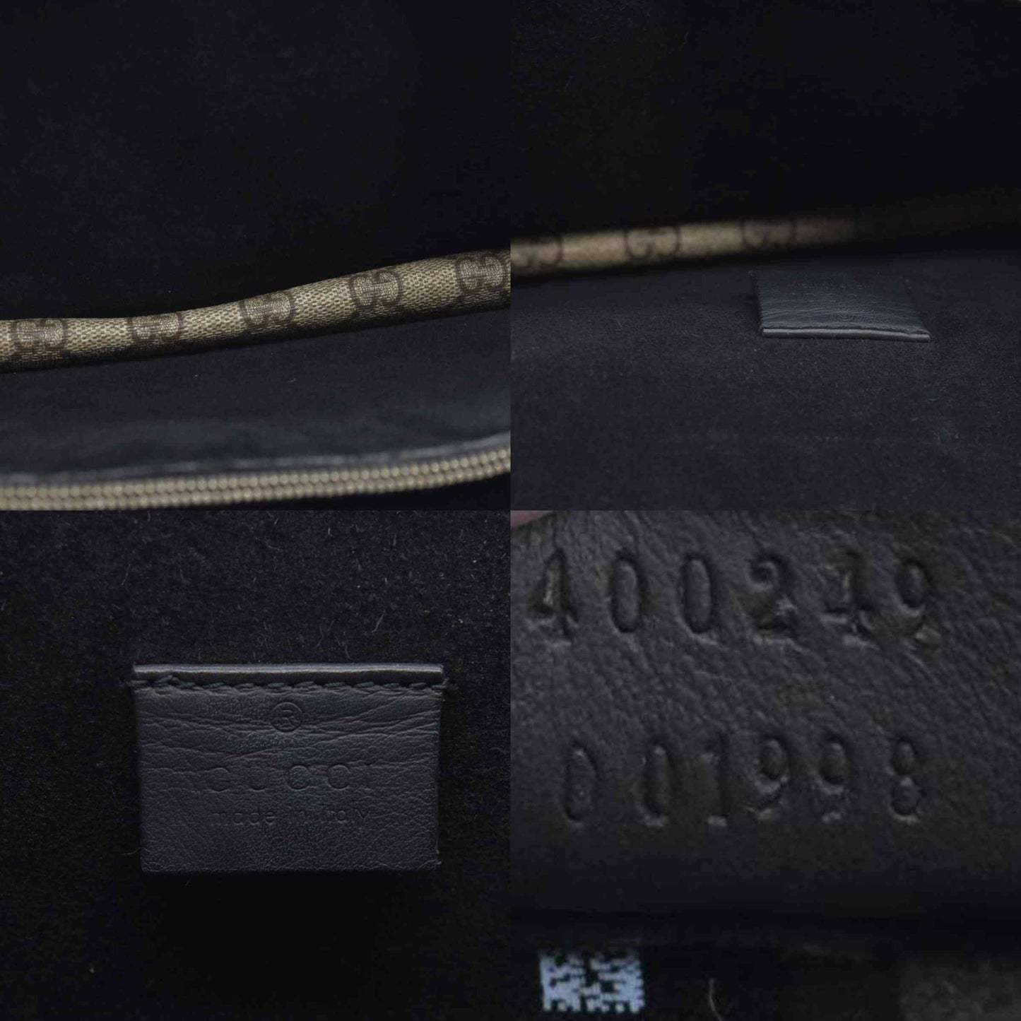 $3350 Gucci GG Supreme Monogram Small Dionysus Shoulder Bag Black