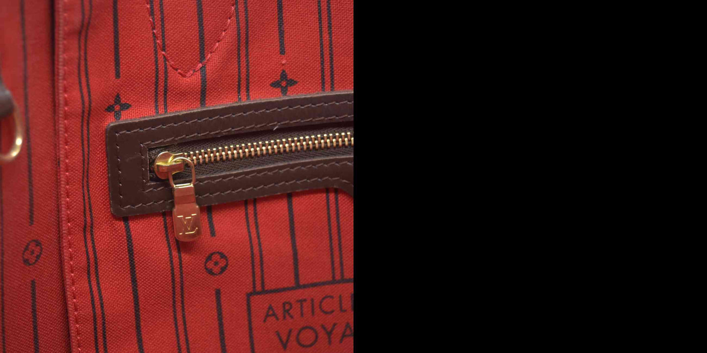 $2240 2008 Louis Vuitton Damier Ebene Neverfull MM SP2088