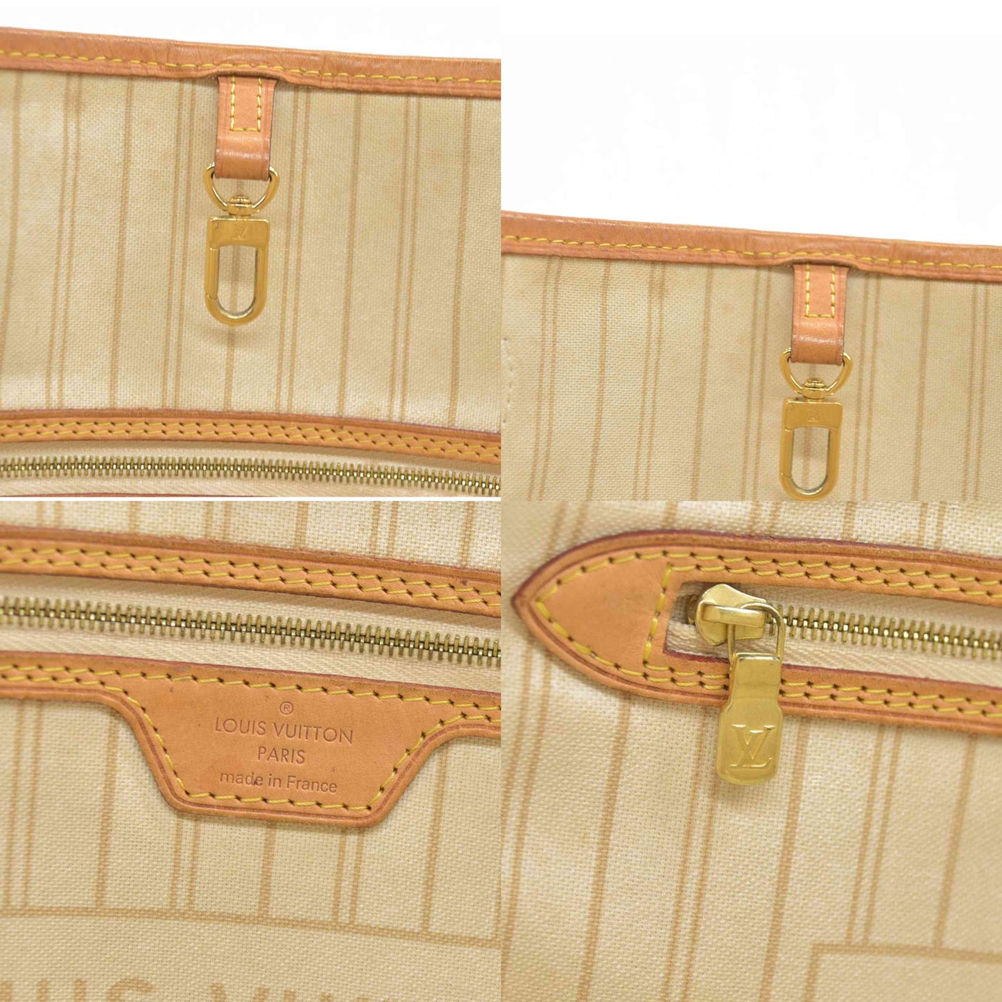 $2170 Louis Vuitton  Damier Azur Neverfull MM AR3164