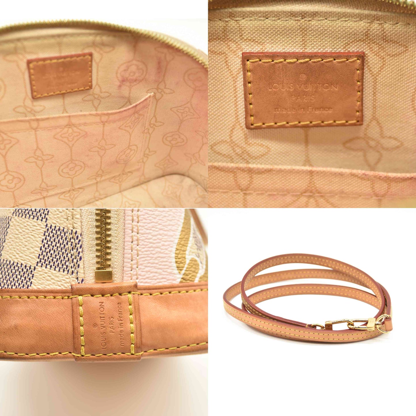 LOUIS VUITTON Damier Azur Nautical Alma BB Crossbody RFID